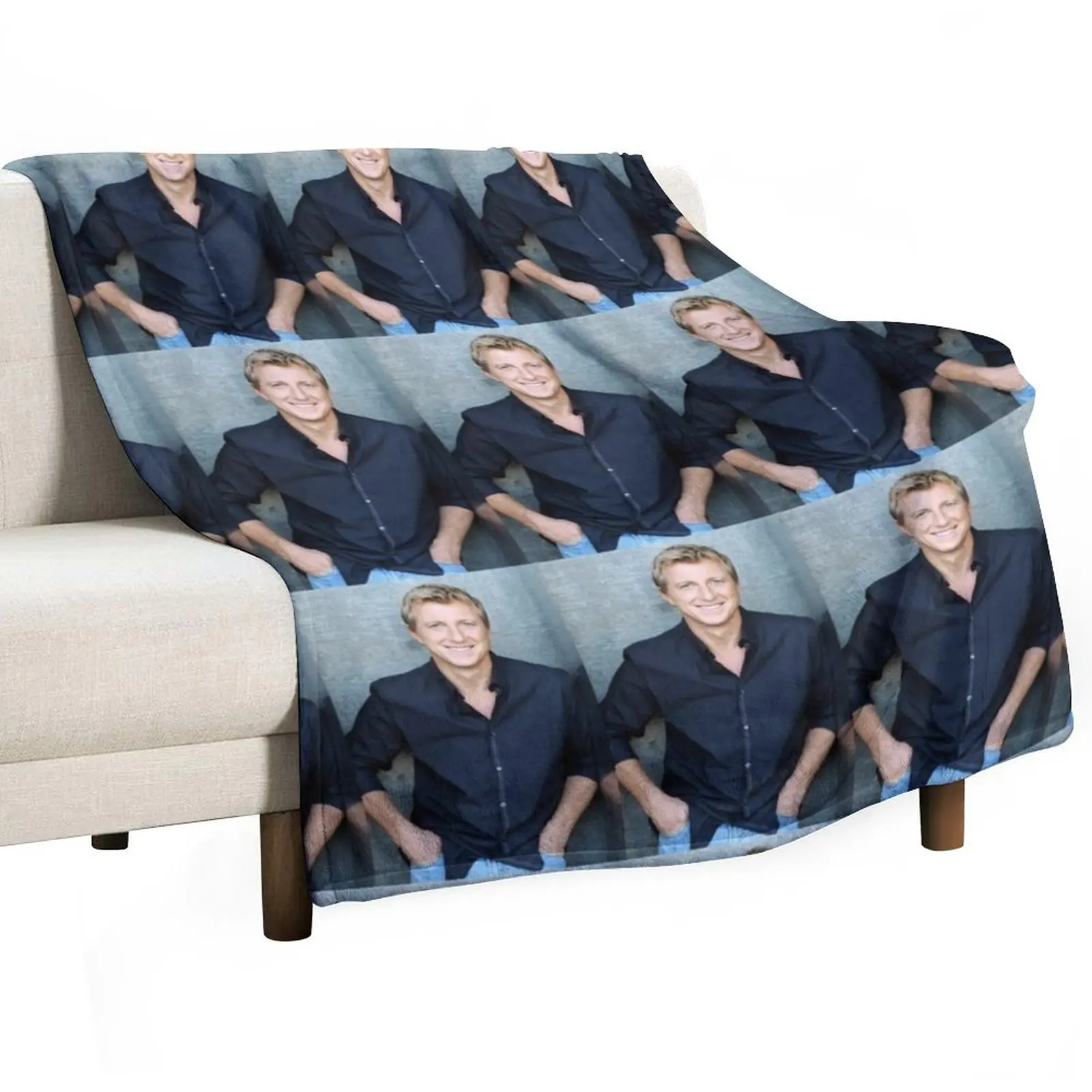 William Zabka (Johnny Lawrence Cobra Kai) Throw Blanket Loose Plaid on the sofa christmas decoration Hairys wednesday Blankets