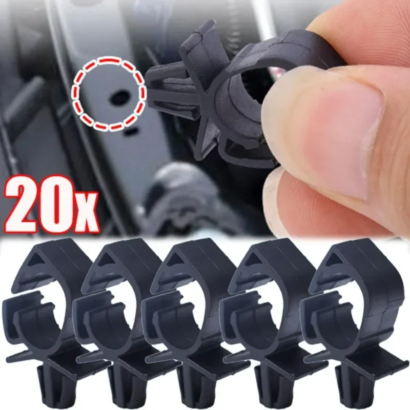 5-100PC Car Wiring Harness Fastener Route Fixed Retainer Clip Corrugated Pipe Tie Wrap Cable Clamp Oil Pipe Beam Line Hose