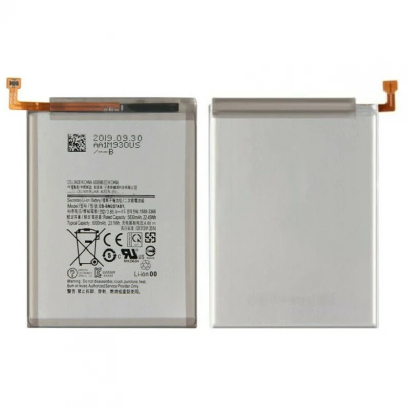 EB-BM207ABY internal battery for SAMSUNG GALAXY M21 M31 M30S 6000 mAh replacement # Samsung Galaxy M21 (SM-M215F, SM-M215F/DS, SM-M215F/DSN) # Samsung Galaxy M31 (SM-M315F, SM-M315F/DS, SM-M315F/DSN) # Samsung Galaxy M30s (S