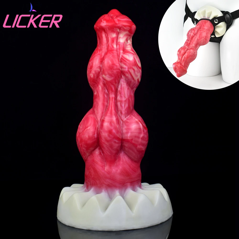 

LICKER Fantasy Animal Dog Knot Simulated Wearable Dildo Orgasm Penis Anal Sex Toys For Female Masturbator Vaginal Stimulation