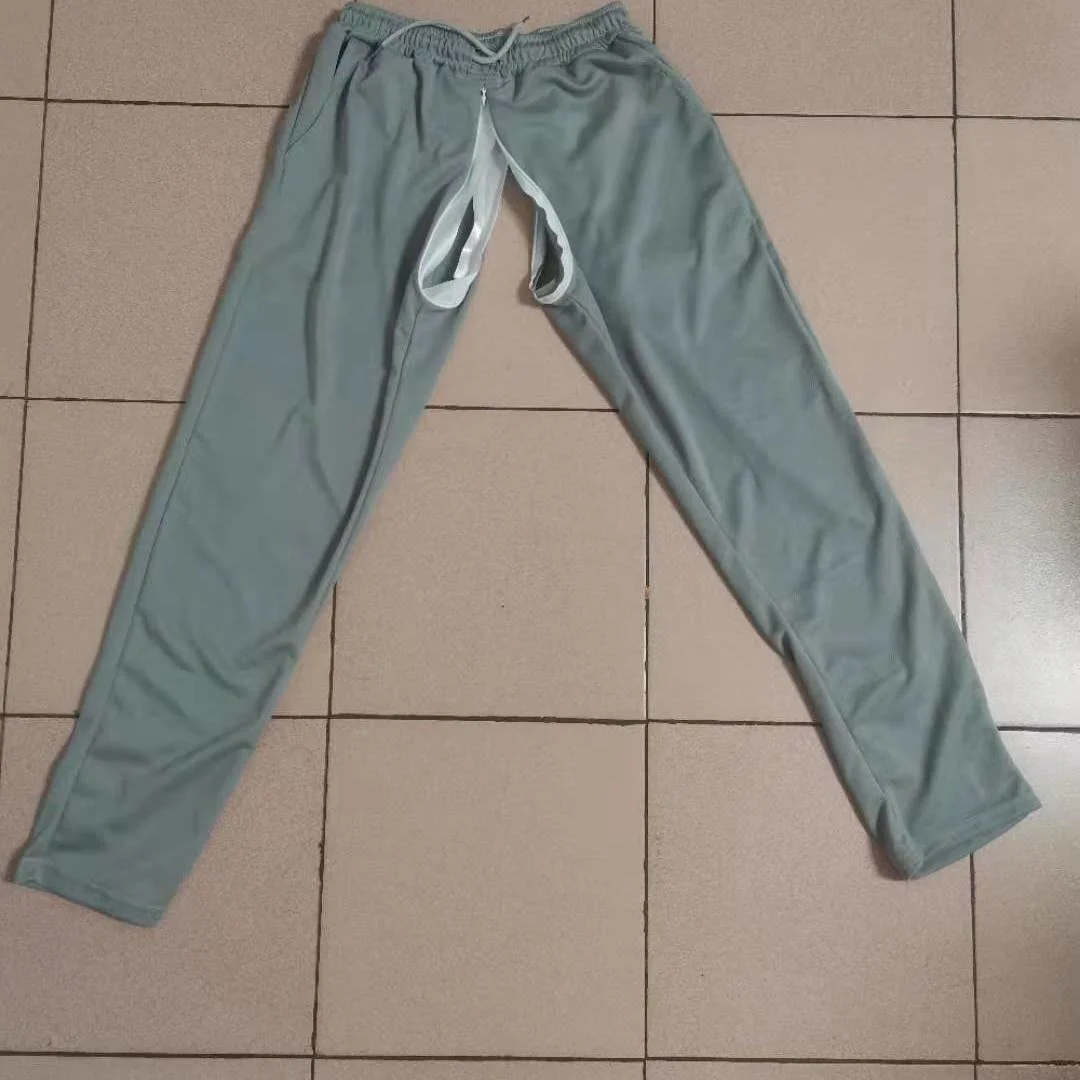 Estate primavera uomo sottile cerniera invisibile con apertura sul cavallo pantaloni sportivi Casual neri Plus Size pantaloni larghi