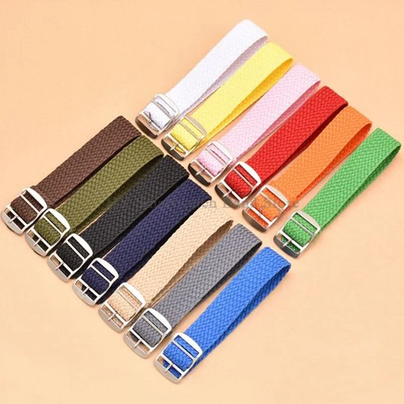 Fabric Woven Nylon Watch Band 14mm 16mm 18mm 20mm 22mm for Perlon Soft Strap Replacement Wrist Band Men Women Sport Bracelet