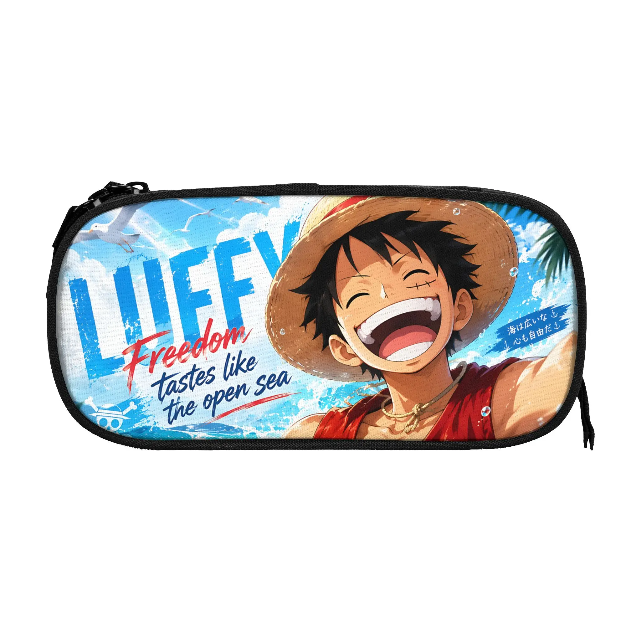 Custom Anime One piece Theme Large Capacity Bags for Child  School Pencil Bag for Boys Gilrs Kids