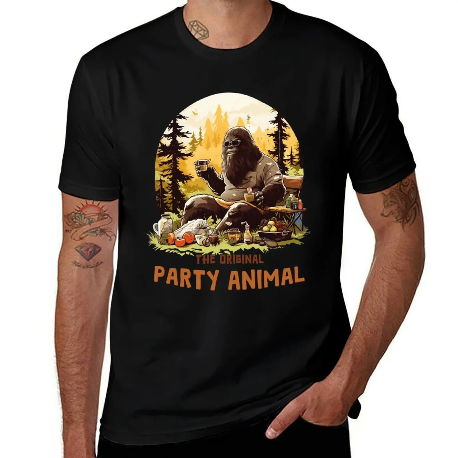 Bigfoot – The Original Party Animal T-Shirt Casual Daily Graphic Tee