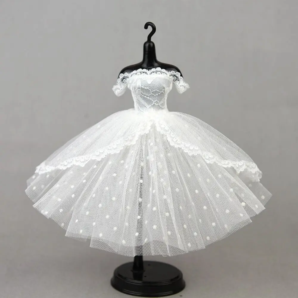 Fashion Dress Up Dress Tutu Dotted Prom Dress Lace Clothes Multilayer Mini Black Princess Dress Blythe