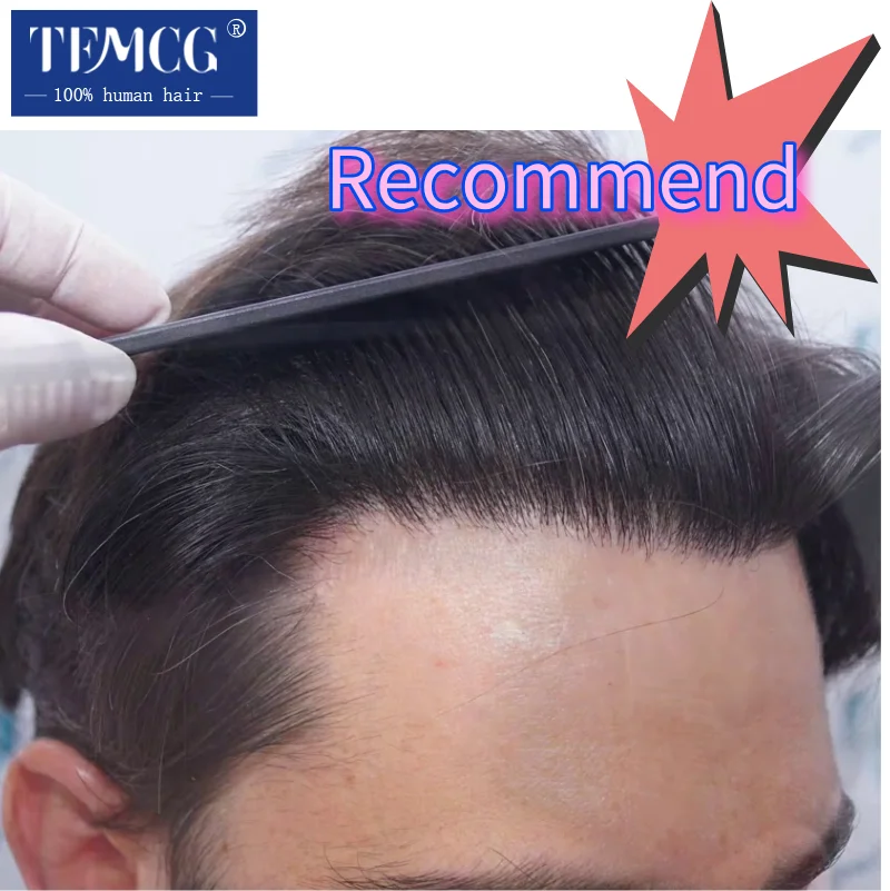 

Invisible Super Natural Hairline Ultra Thin 0.02mm HD Poly Men's Wig 100% Human Hair Male Hair Prosthesis Replacement System