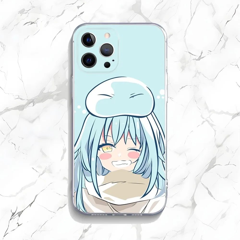 Cute Rimuru Tempest Phone Case For iPhone 15,14,13,12,11 Plus,Pro,Max,XR,XS,X,7,8 Plus,SE,Mini Transparent Silicone Soft