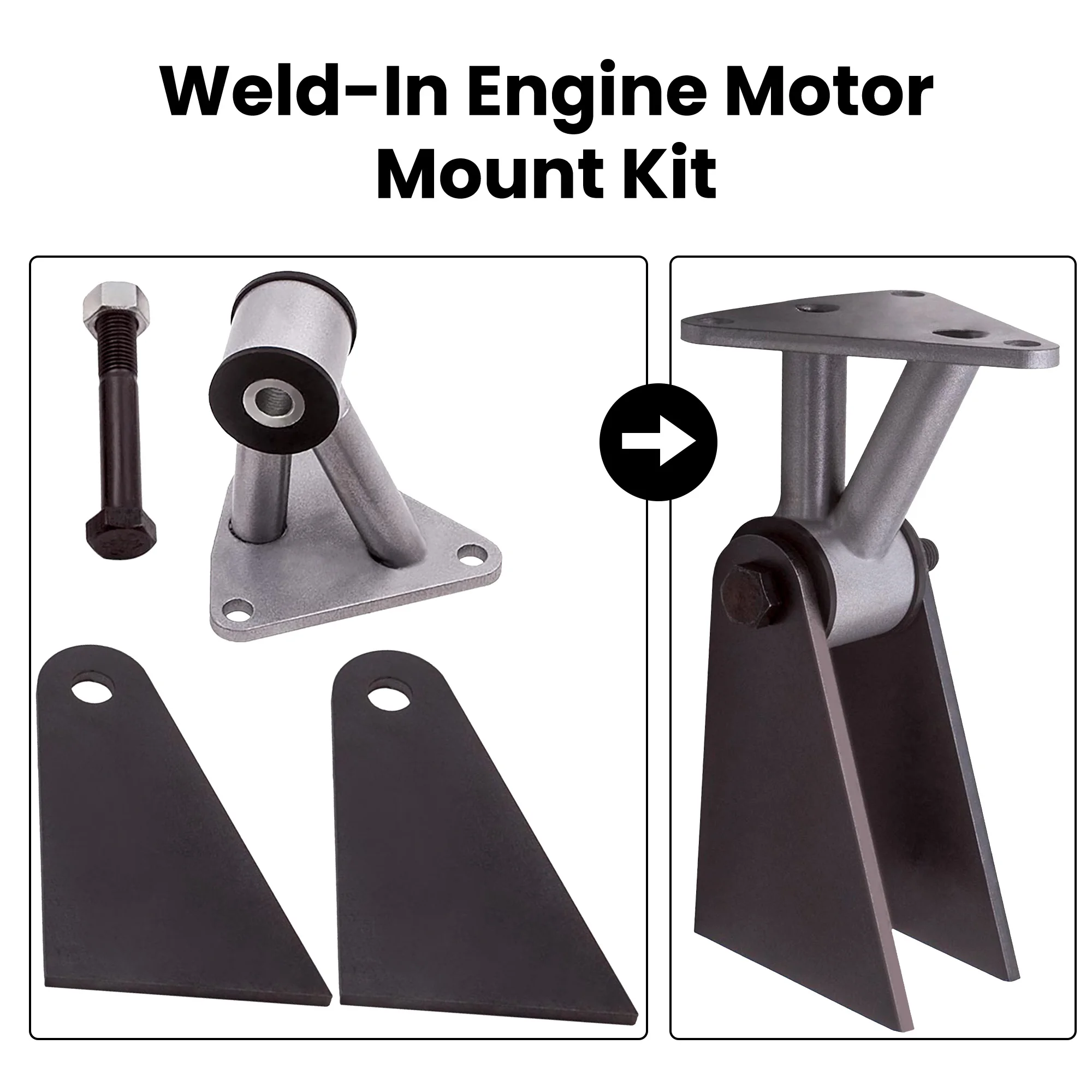 2 Pieces Engine Bracket Suitable For Sbc Hardware Included Bushing Base Steel Material For Chevy BBC SBC 350 396 454 Engine