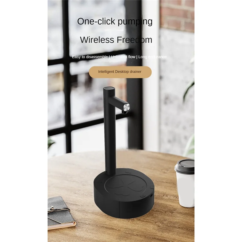 

A01M-Портативный интеллектуальный настольный электрический диспенсер для воды, бутылочный галлонный насос, USB автоматическая машина для питьевой воды, черный