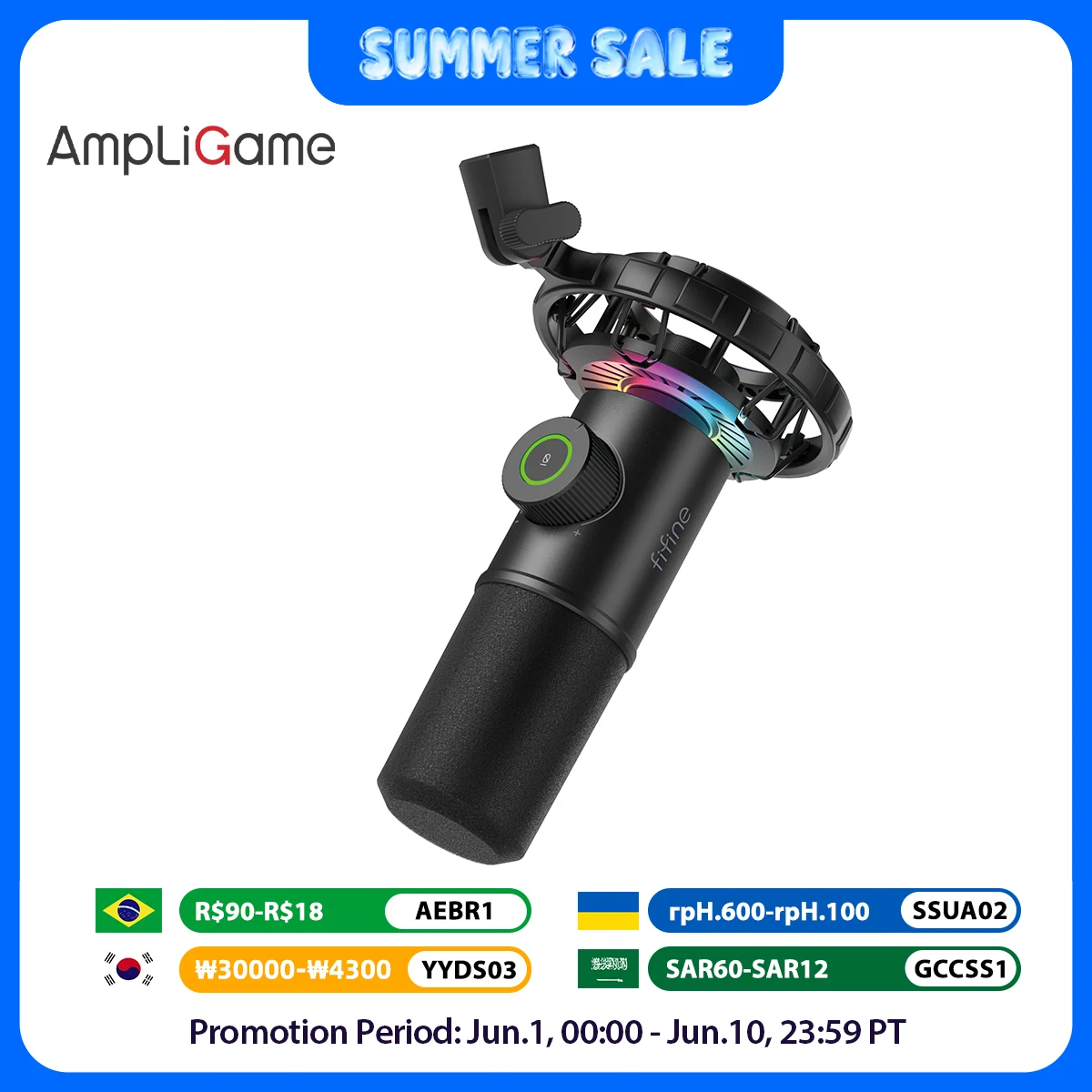 Fifine Gaming Usb M…