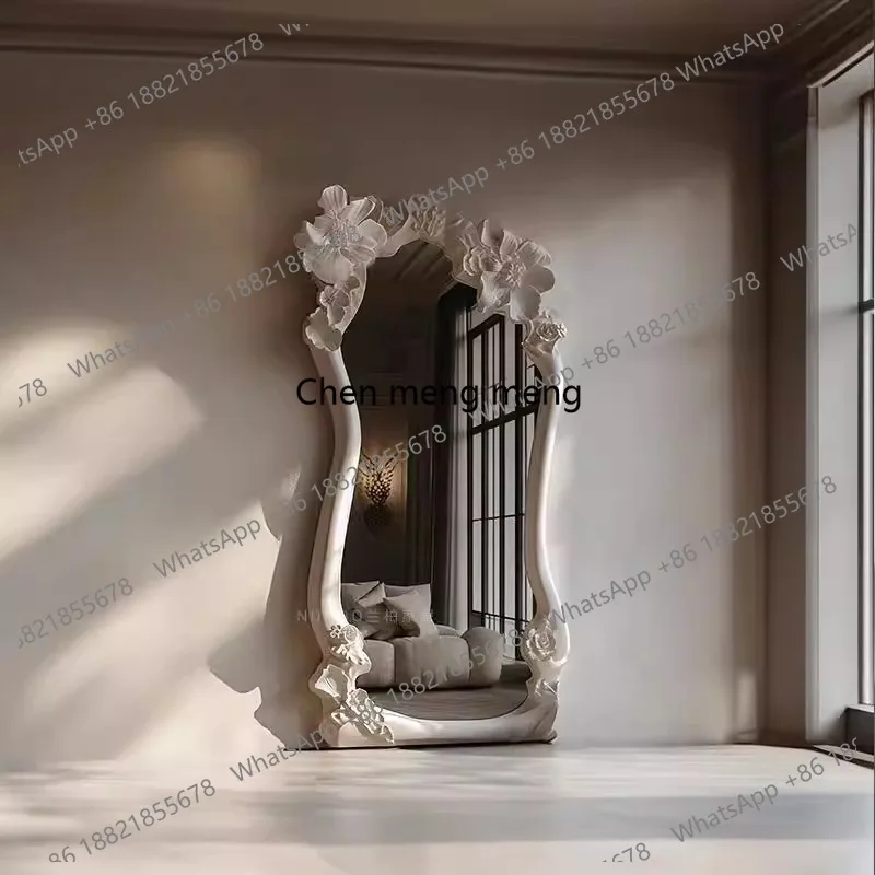 

Ретро-зеркало в полный рост с резьбой, для дома, прихожей или гостиной