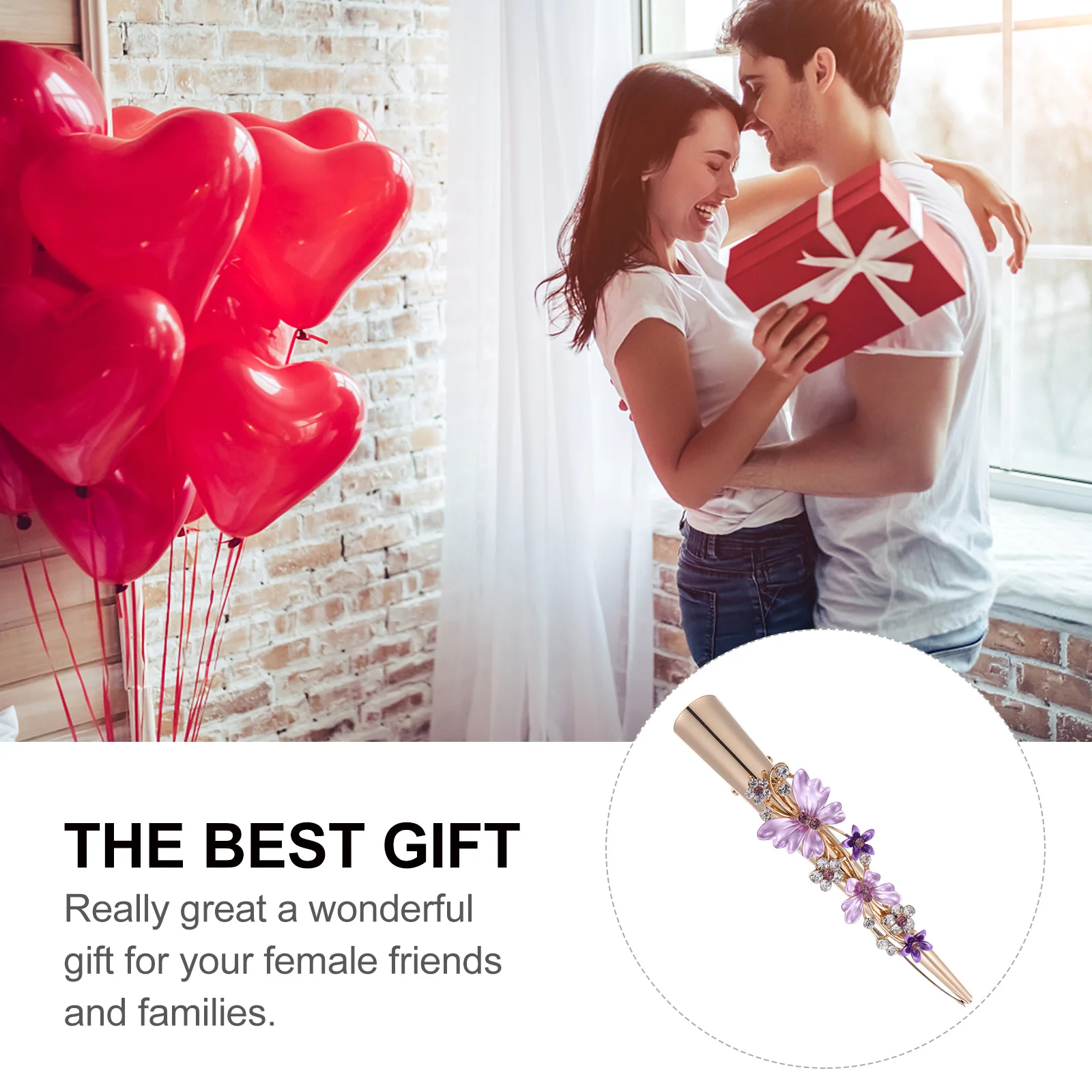 

Fashion Retro Alloy Duckbill Hair Clip Large Metal Flower Design Barrettes for Women Daily Decoration Gift Idea