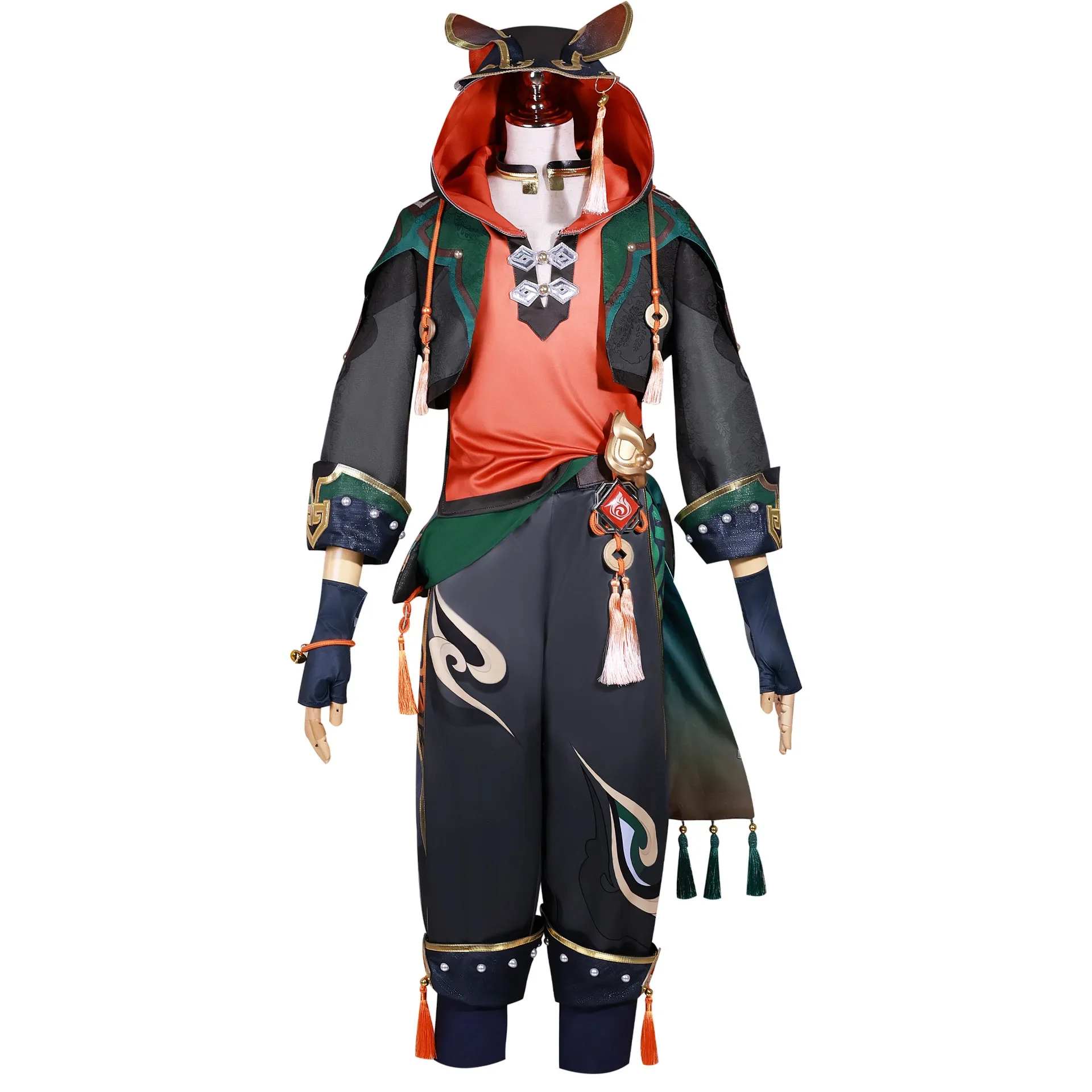 Costume de cosplay de jeu Genshin Impact Ga Ming, ensemble rouge, uniforme d'Halloween, fête de carnaval, costume de performance