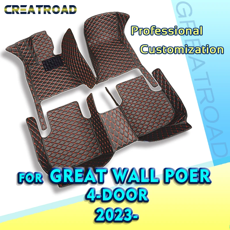 

Car Floor Mats For Great Wall Poer Four Doors 2022 Custom Auto Foot Pads Automobile Carpet Cover Interior Accessories