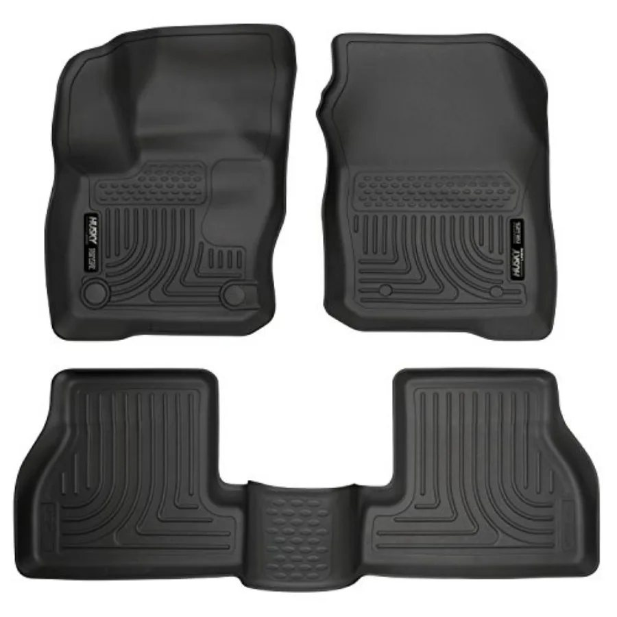 

Weatherbeater Floor Mats for 2016-2018 Focus Front Second Row 3-Piece Set Black Durable Rubber Mat with Perfect Fit and Easy C