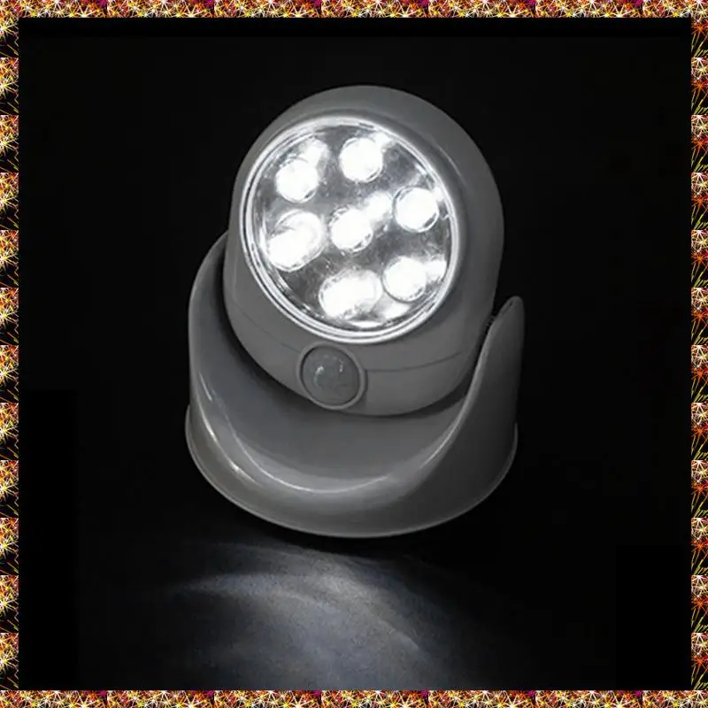 BTCL 7 LED لاسلكي 360 درجة دوران الحركة المنشط الاستشعار التلقائي مصباح الأشعة تحت الحمراء