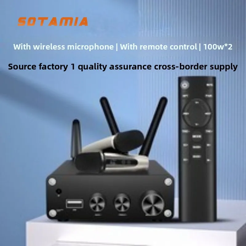 

SOTAMIA HIFI Digital High Fidelity Mini Stereo Audio Power Amplifier 200W Bluetooth Home Desktop Power Amplifier