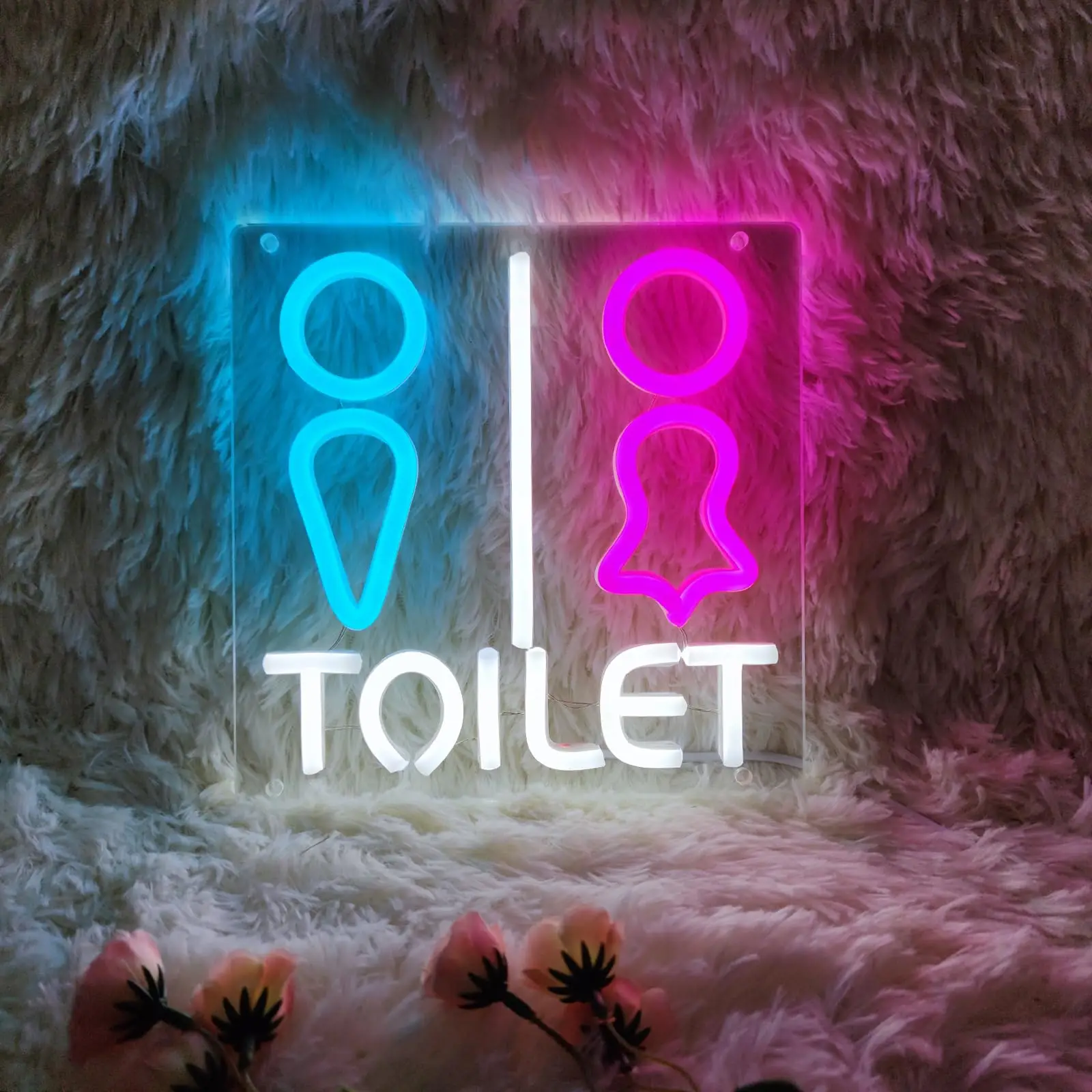 

Toilets Neon Sign Led Neon Signboard For Shopping mall Park Office Store market wall decoration Light