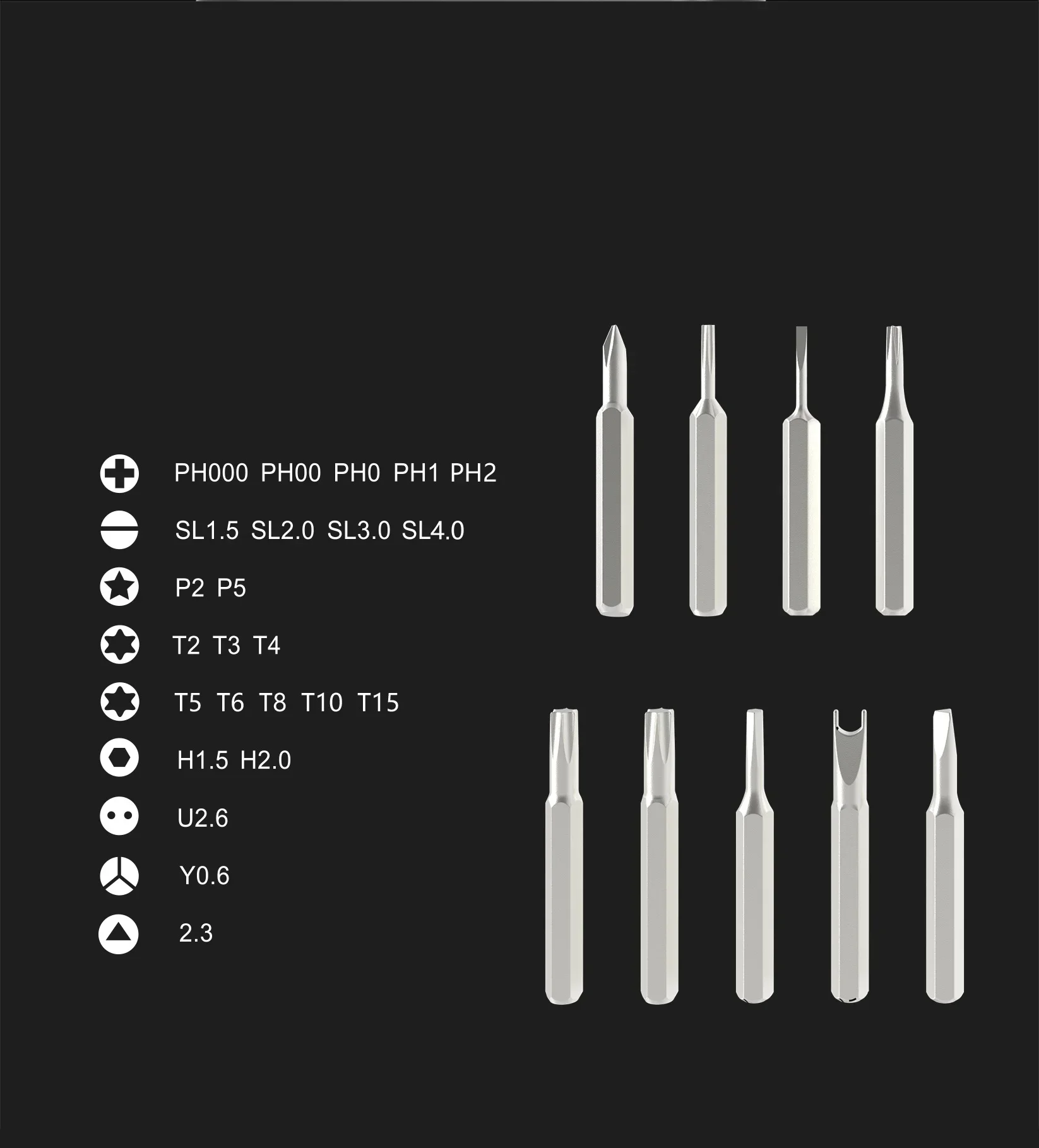 마그네틱 정밀 스크루 드라이버 세트, 25 in 1, 24 피스 미니 포켓 스크루 드라이버 세트, 휴대폰, PC, 카메오 소형 수리 세트