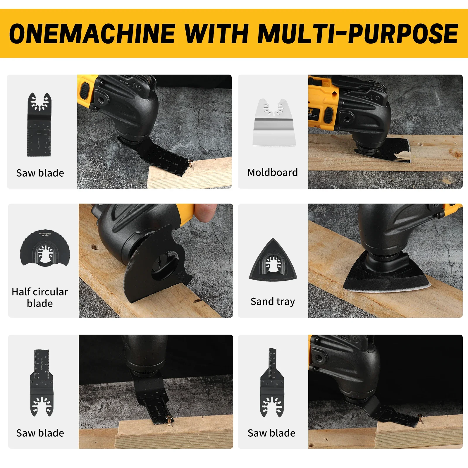 DEWALT dcs357 20V Cordless Oscillating Multi Tool 5 Accessories Tool-Free Quick Change for Cutting Sanding Grout Removal - view 5
