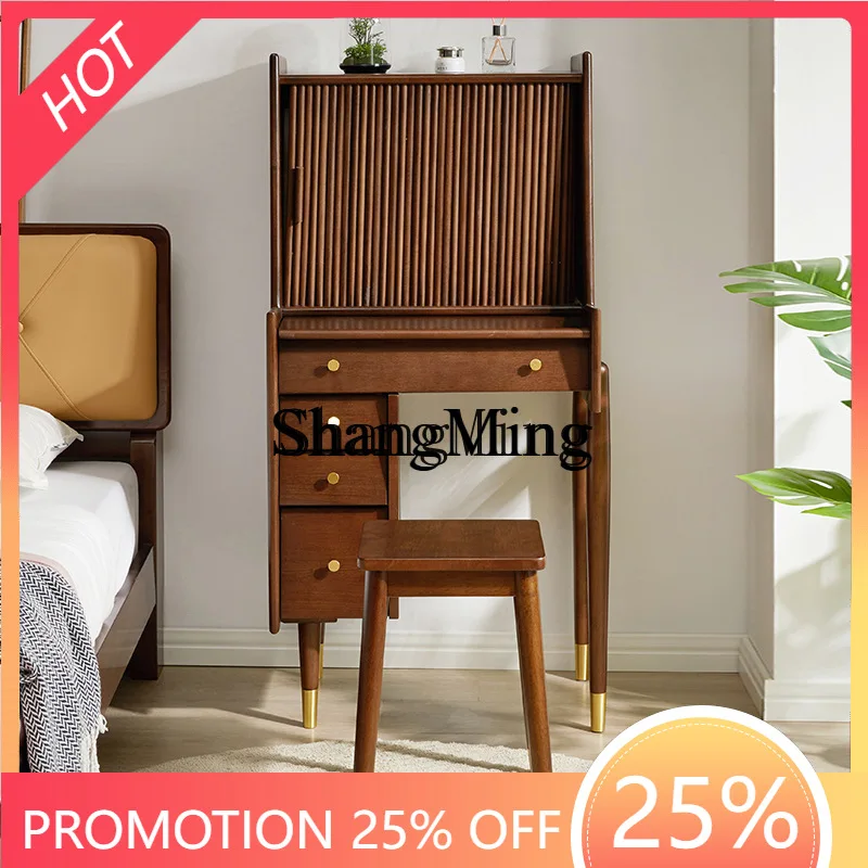 

SM new solid wood dresser storage integrated bedroom modern simple makeup table small apartment makeup table