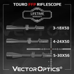 Vector Optics Touro 3-18x50/4-24x50/5-30x56 FFP Riflescope com Tecnologia Alemã, Imagem de Diamante Clara e Iluminação Para Caça e Competição