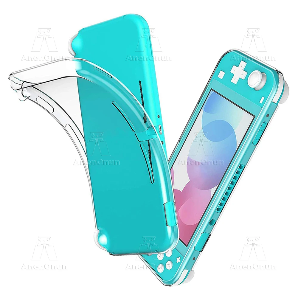Transparent TPU Protective Case for Switch Lite Shockproof Anti-Scratch Anti-Slip Semi-Wrap Cover Skin Crystal Clear Soft Shell