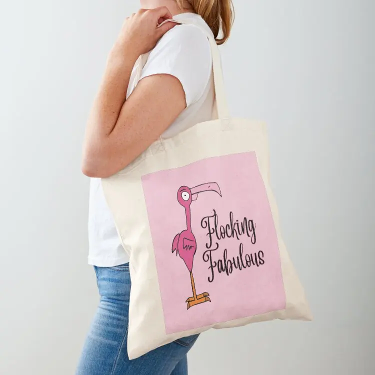 

Flocking Fabulous Flamingo by Everything Eli Tote Bag tote men's foldable reusable personalized canvas