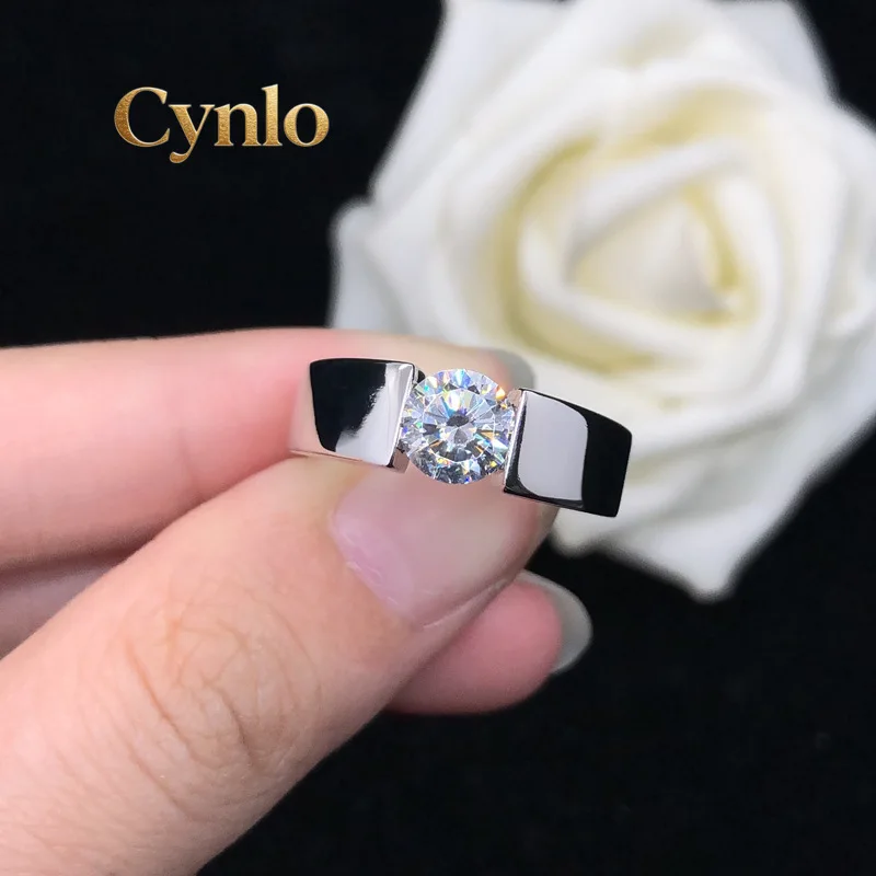 

Cynlo Jewelry PT950 Platinum 1 Carat Moissanite Couples Rings, Minimalist, Timeless Design & Premium Craftsmanship