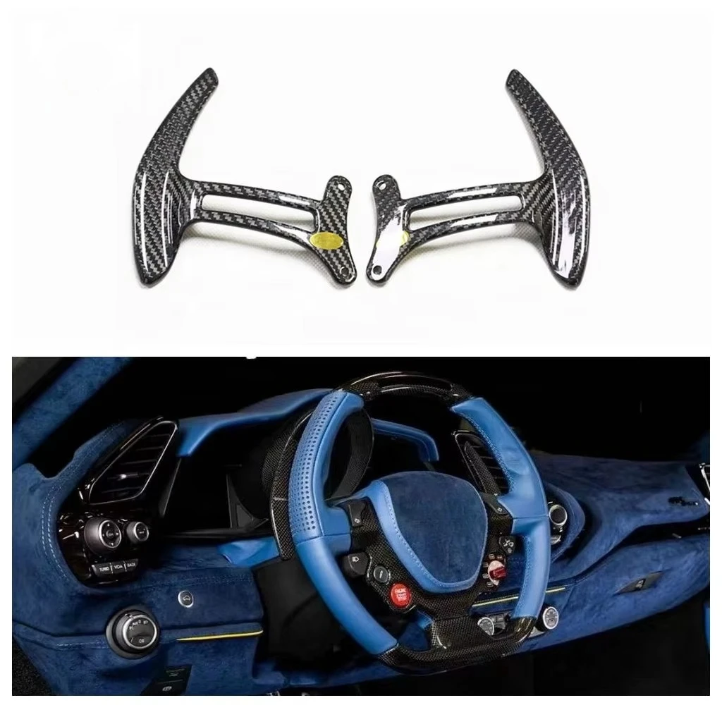

Reli2 Carbon Fiber Interior Steering Wheel Shift Paddle Extension for Ferrari 488 GTB Carbon Fiber Paddle Shifters Paddle Replac
