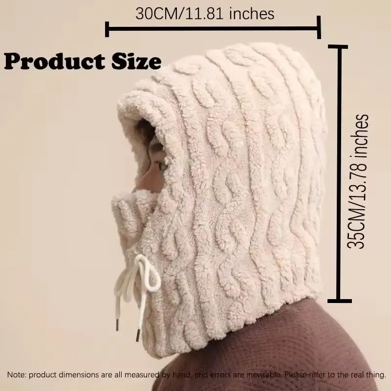 Topi Lei Feng Bersepeda Musim Dingin untuk Pria, Pelindung Kepala untuk Ski dengan Masker Anti-Dingin Tahan Angin