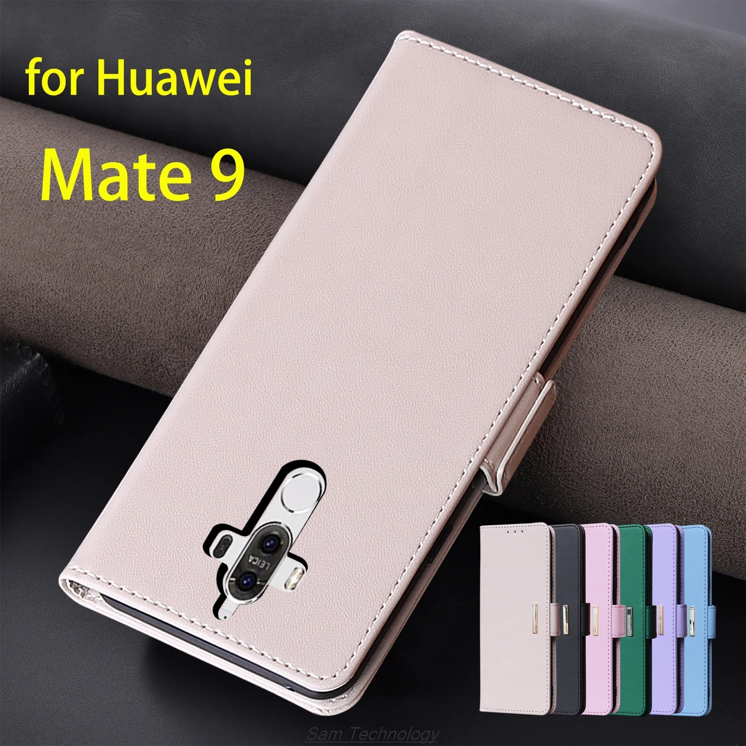 

Кожаный чехол с магнитной пряжкой для Huawei Ascend Mate 9 Mate9, кошелек с RFID-блокировкой, откидная крышка, женский простой чехол Capa Fundas Coque