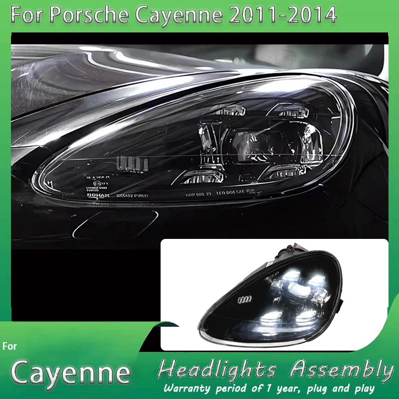 

2 шт. светодиодных передних фар для Porsche Cayenne, модернизация LED-фар 2011-2014, автомобильные аксессуары, установка Plug and Play
