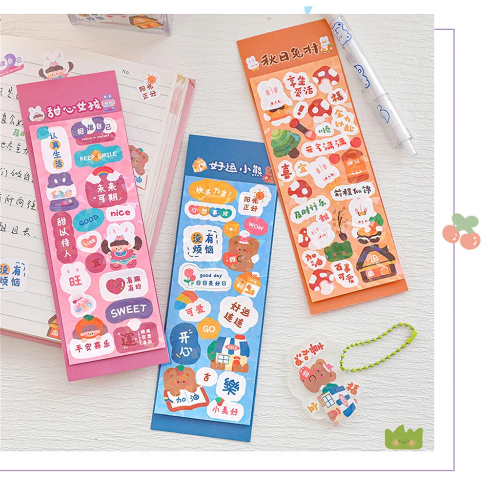 Cute And Cute Decorative Pattern Stickers Multiple Styles Pocket Stickers Cartoon Durable Stickers Toy Stickers
