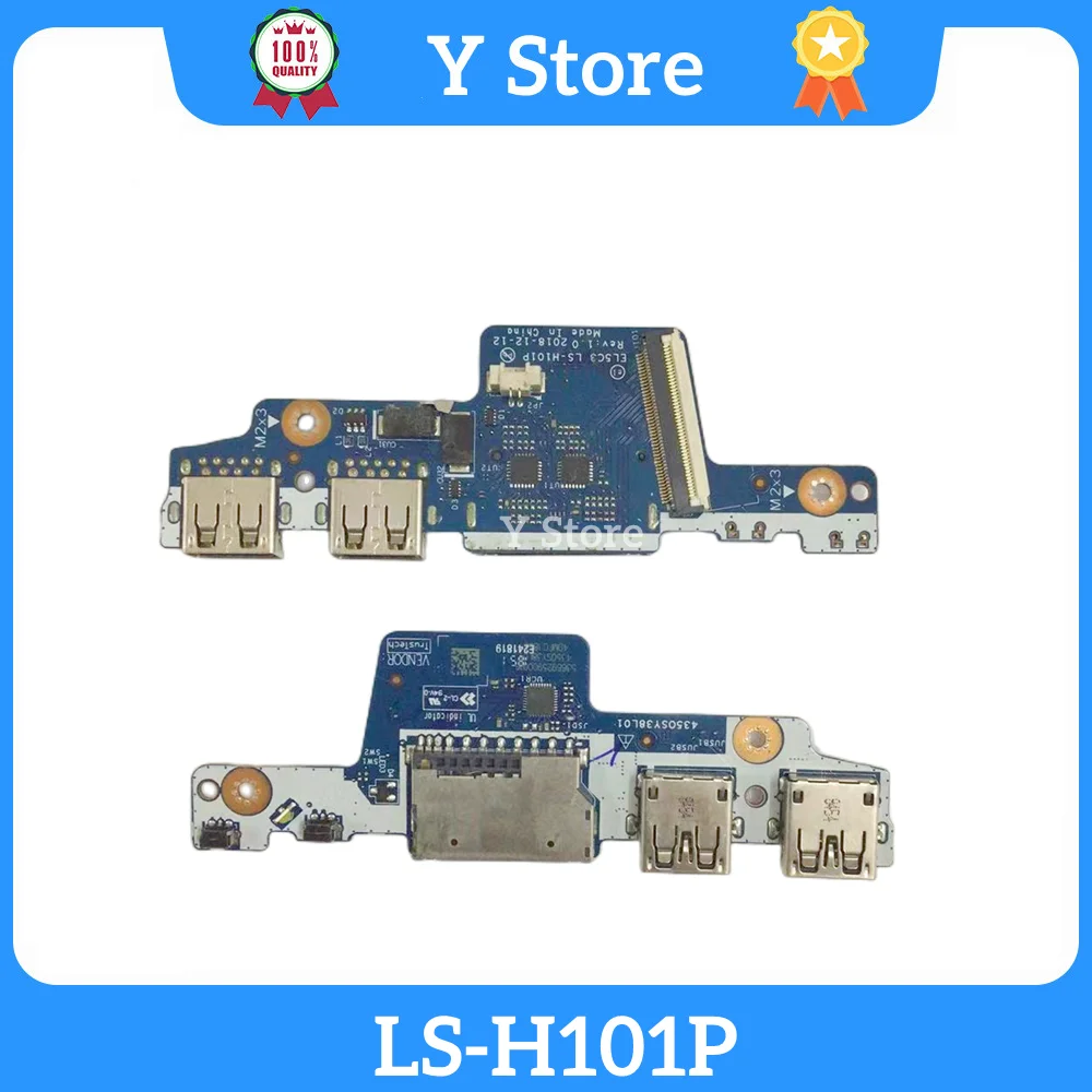 Y Store Genuine FOR Lenovo AIR 14 2019 EL5C3 Ideapad C340-15 C340-15IWL USB SD Power Button Board LS-H101P Fast Ship