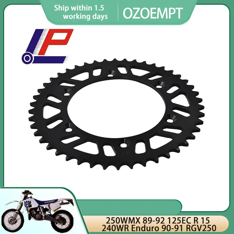 

OZOEMPT 520-46T Motorcycle Rear Sprocket Apply to 250WMX 89-92 125EC R 15 240WR Enduro 90-91 RGV250