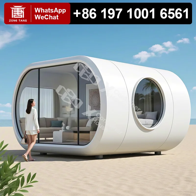 

160 square feet Prefab House Double Wide Manufactured Homes For Sale Field Office Apple Capsule Home Modular Prefabricated House
