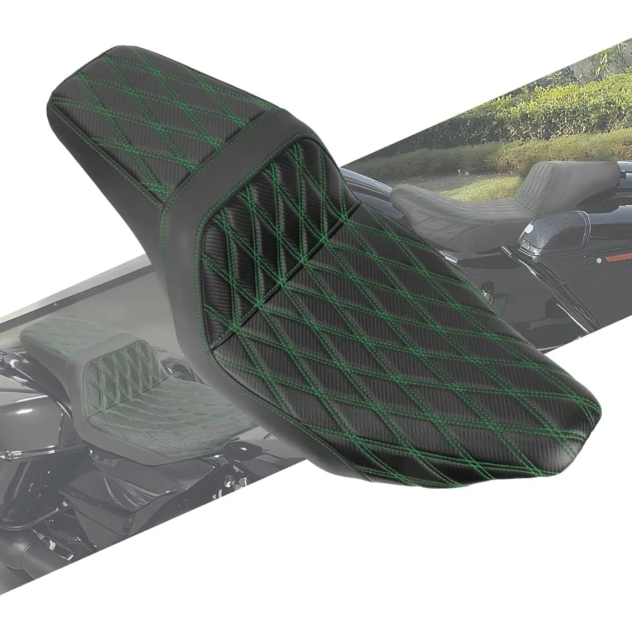 

Onepiece TwoUp Seat Driver Passenger Seat Fit for Harley Touring Street Glide FLHX Road Glide FLTRX Street Glide Ultra FLHXU CV