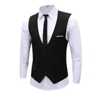7XL High Quality Dress Vests For Men Slim Fit Mens Suit Vest Male Waistcoat Gilet Homme Casual Sleeveless Formal Business Jacket 5