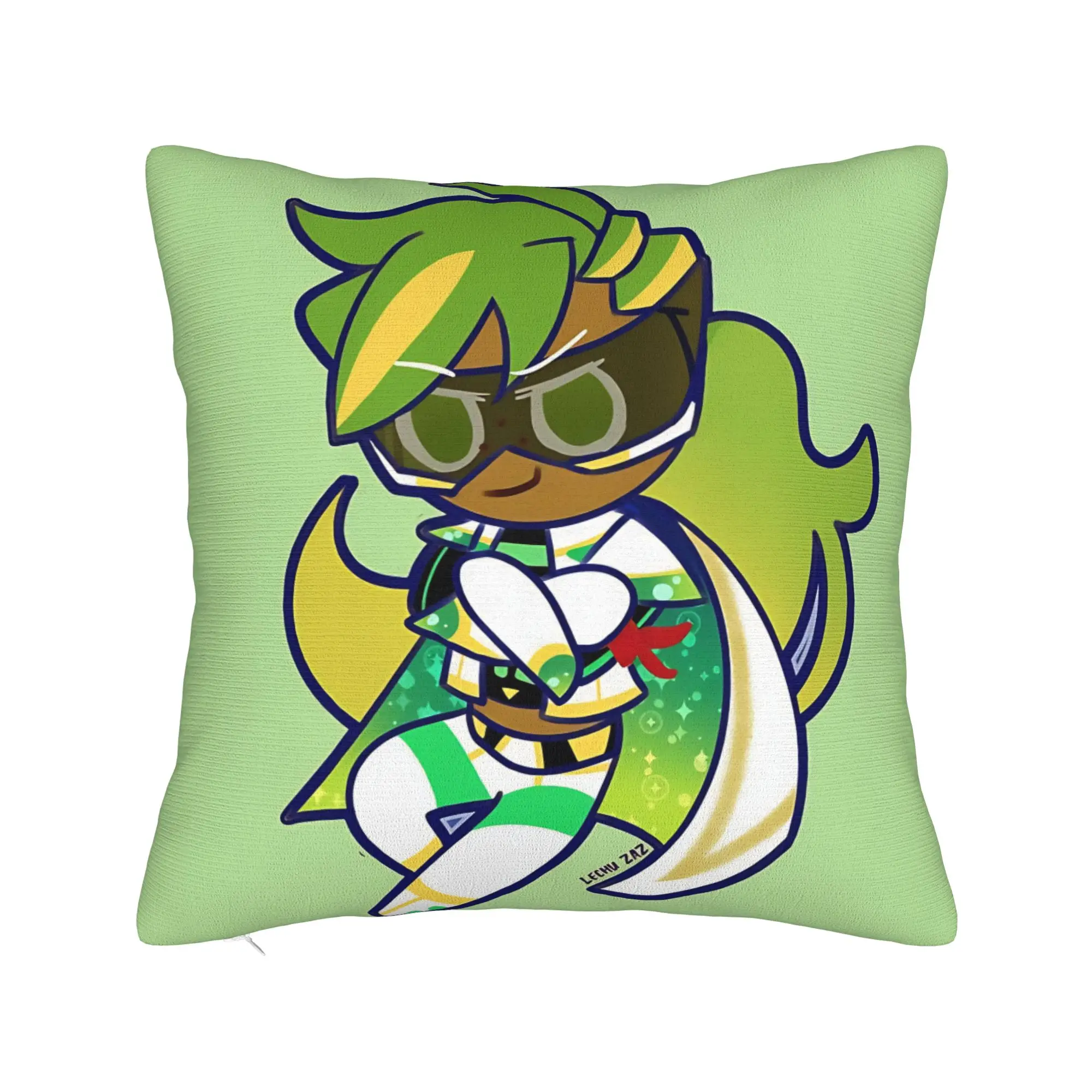 Trickcal Chibi Go Kiwi Cookie Maverick Pillow Case  Square Pillow Cover For Wedding Party Home Decor Novelty Pillowcases