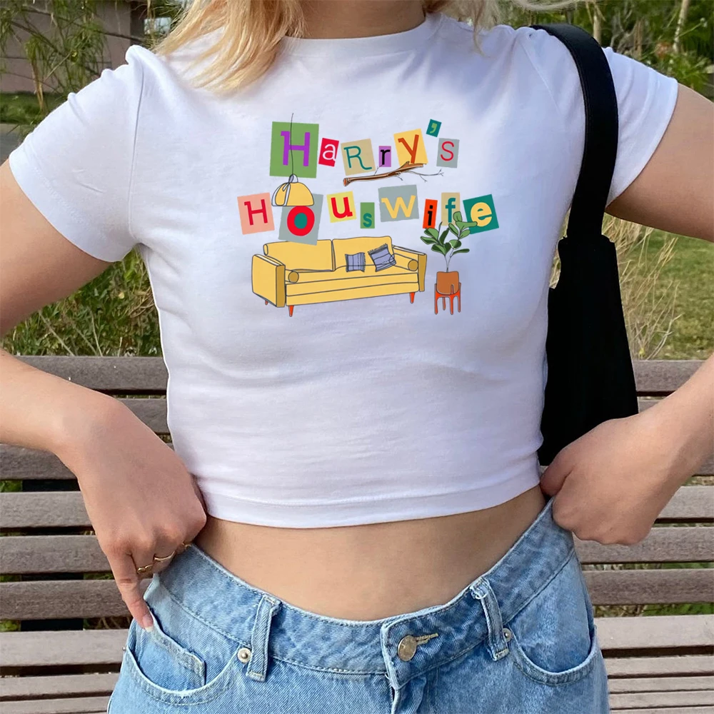 

Cute Harry's Houswife Tee Harry's House Crop Baby Tee Love on Tour TPWK Inspired Shirt Women Y2k Graphic Tee Harajuku Crop Tops