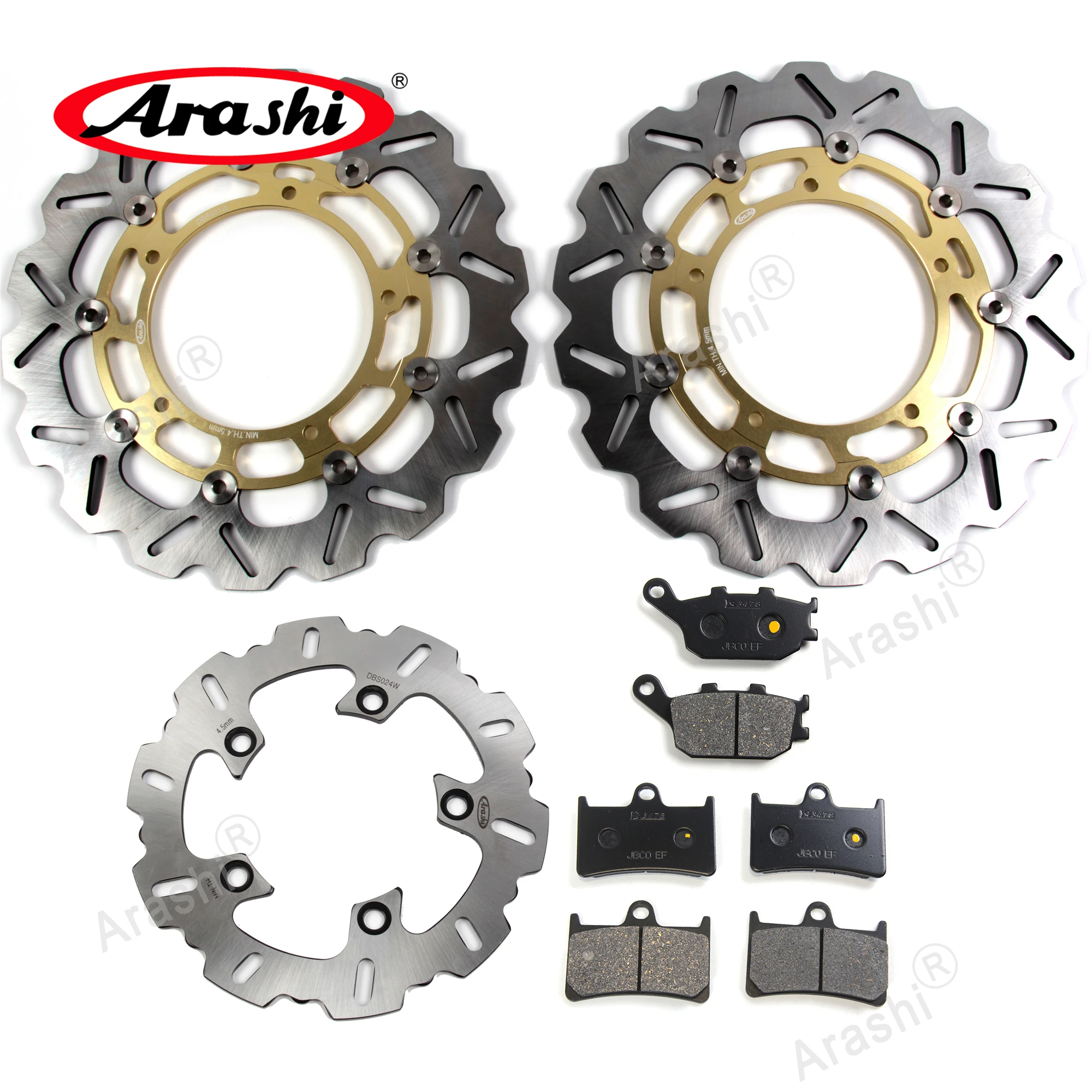 

Arashi 1 Set Front Rear Brake Disc Pad For YAMAHA YZF R6 YZF-R6 2008 2009 2010 2011 2012 2013 2014 2015 CNC Floating Disk Rotor