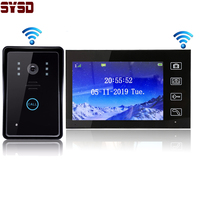 SYSD 7 Inch Wireless Video Doorbell Intercom with Camera Waterproof Video Door Phone Wireless