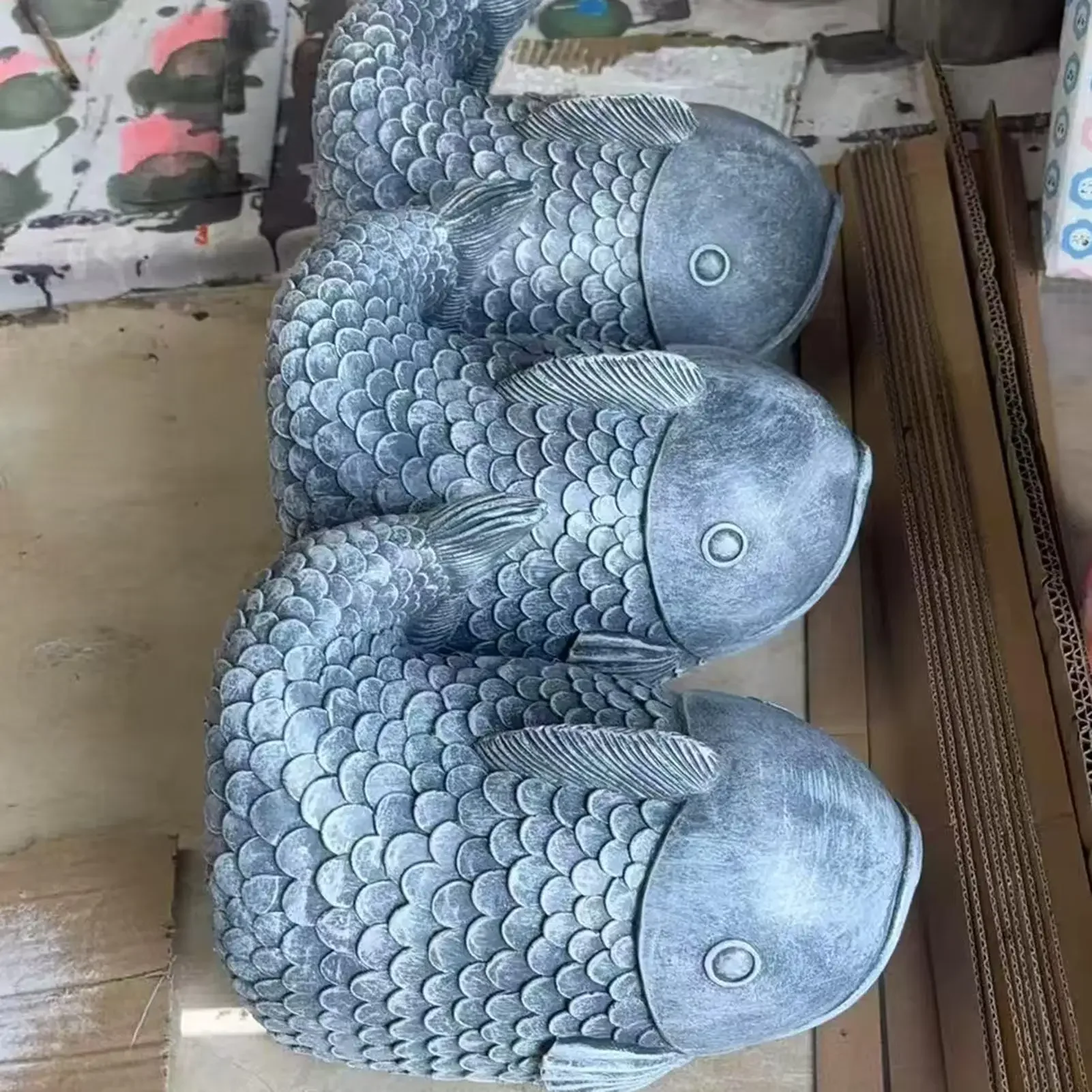 Rainwater Diverter Fish Shape Resin Gutter Extender Diverter Dynamic Water Flow Block Sculpture Extension for Yard Garden Patio