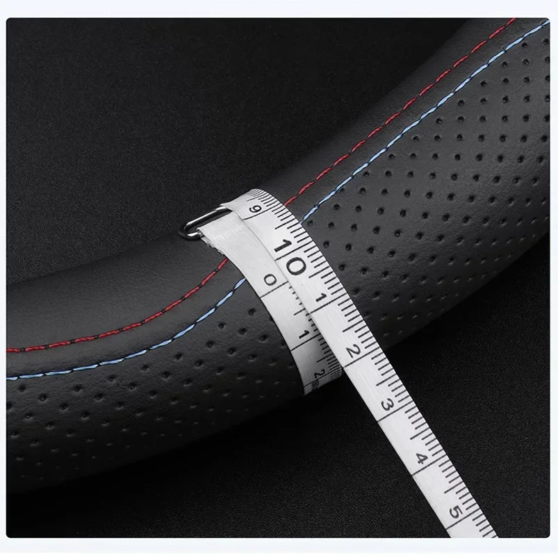 For Hongqi HS5 HS7 H9 H6 H5 EMQ5 Universal Steering Wheel Cover Interior Handle Shell Car Accessories Genuine Leather Black