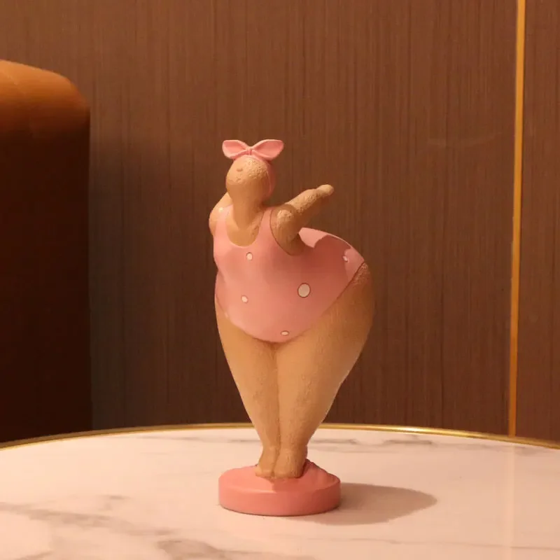 Fat Lady Decorative Figurines Statue Desk Decoration Abstract