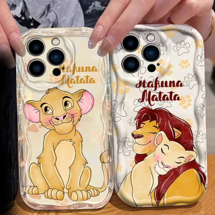 Disney Lion King Cute For Apple iPhone 15 14 13 12 11 XS XR X Pro Max Plus Wave Oil Soft Phone Case