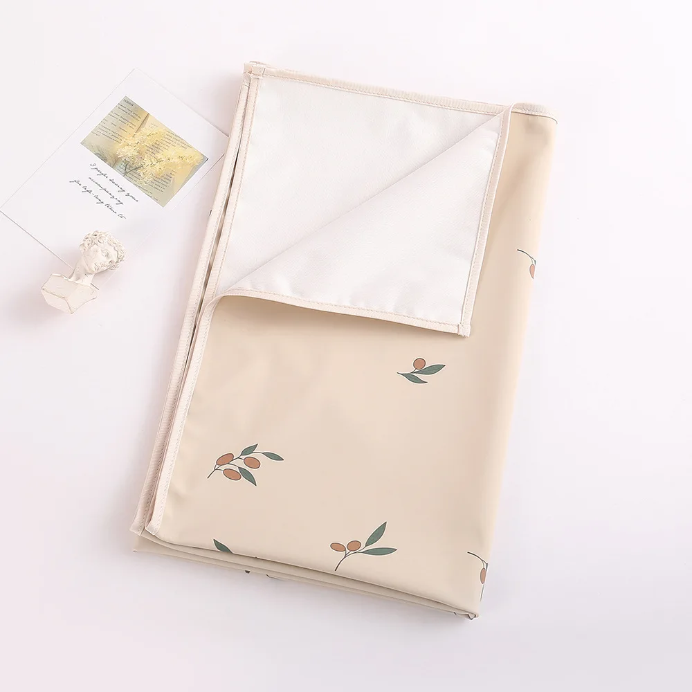Baby Diaper Mat Soft PU Waterproof Leak Proof Washable Newborn Urine Pad Changing Pad Liners Reusable Picnic Travel Mats
