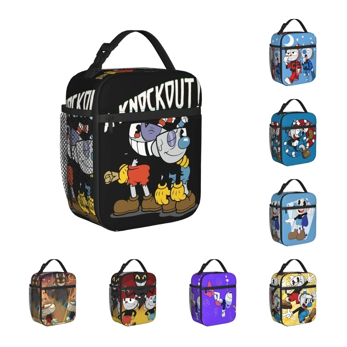 Insulated Lunch Bags Cupheads & Mugmans Retro Games Merch Food Box New Arrival Cooler Thermal Bento Box For Work