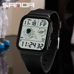 SANDA Luxury Fashion Men's Electronic Watches LED Digital Wristwatch 50M Waterproof Sports Casual Watch for Male Clock Relogios